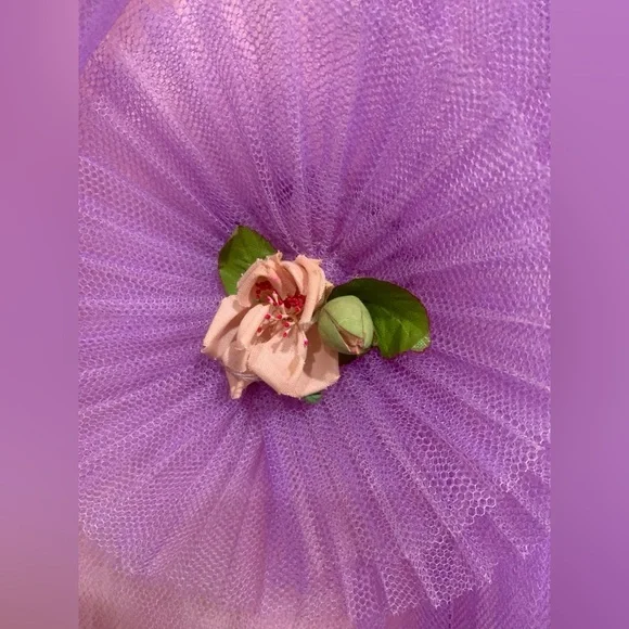 Vintage 50’s pink and purple strapless tulle prom dress w/sweetheart neckline s4 - Picture 4 of 12
